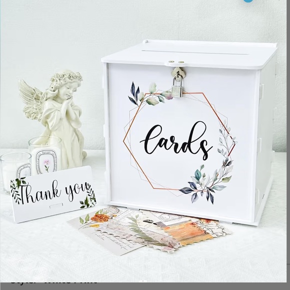 Other - Green and White Wedding Card Box